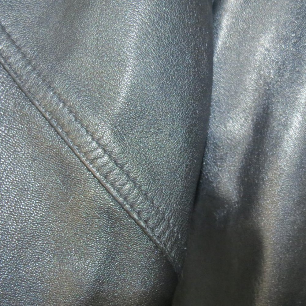 AUS-MOUTON AUSTRALIA - vintage double breasted leather coat - size med - Picture 5 of 8